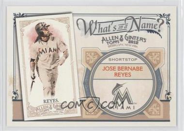 2012 Topps Allen & Ginter's - What's in a Name? #WIN78 - Jose Reyes