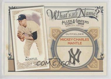 2012 Topps Allen & Ginter's - What's in a Name? #WIN79 - Mickey Mantle