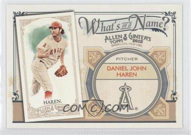 2012 Topps Allen & Ginter's - What's in a Name? #WIN86 - Danny Haren