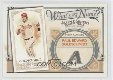 2012 Topps Allen & Ginter's - What's in a Name? #WIN92 - Paul Goldschmidt