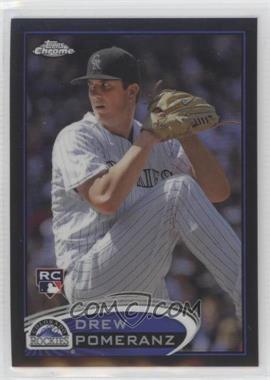 2012 Topps Chrome - [Base] - Black Refractor #155 - Drew Pomeranz /100