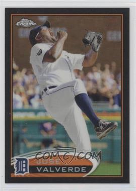 2012 Topps Chrome - [Base] - Black Refractor #16 - Jose Valverde /100