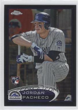 2012 Topps Chrome - [Base] - Black Refractor #161 - Jordan Pacheco /100