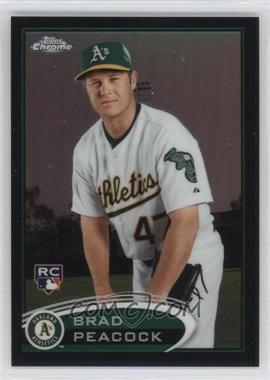 2012 Topps Chrome - [Base] - Black Refractor #163 - Brad Peacock /100