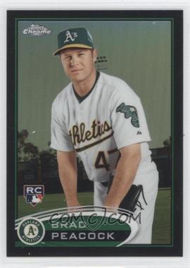 2012 Topps Chrome - [Base] - Black Refractor #163 - Brad Peacock /100