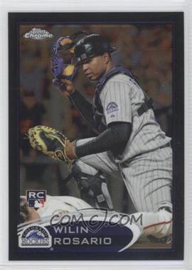 2012 Topps Chrome - [Base] - Black Refractor #165 - Wilin Rosario /100