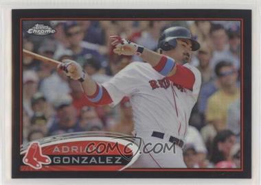 2012 Topps Chrome - [Base] - Black Refractor #20 - Adrian Gonzalez /100