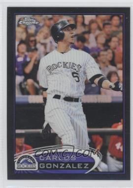 2012 Topps Chrome - [Base] - Black Refractor #85 - Carlos Gonzalez /100