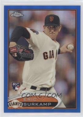 2012 Topps Chrome - [Base] - Blue Refractor #181 - Eric Surkamp /199