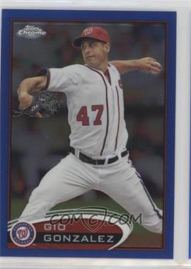 2012 Topps Chrome - [Base] - Blue Refractor #53 - Gio Gonzalez /199