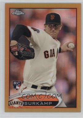 2012 Topps Chrome - [Base] - Gold Refractor #181 - Eric Surkamp /50