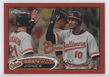 2012 Topps Chrome - [Base] - Red Refractor #106 - Adam Jones /25