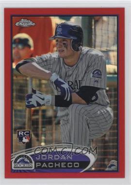 2012 Topps Chrome - [Base] - Red Refractor #161 - Jordan Pacheco /25