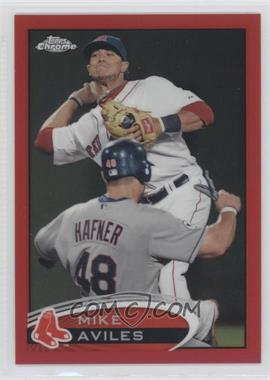 2012 Topps Chrome - [Base] - Red Refractor #207 - Mike Aviles /25