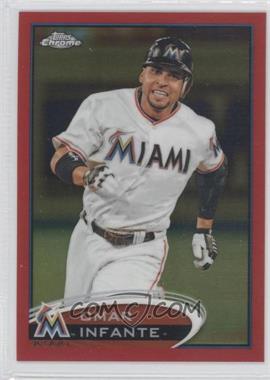 2012 Topps Chrome - [Base] - Red Refractor #220 - Omar Infante /25