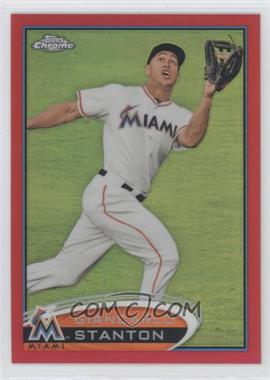 2012 Topps Chrome - [Base] - Red Refractor #32 - Giancarlo Stanton /25