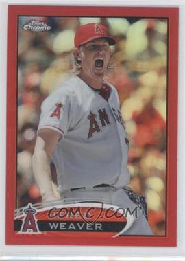 2012 Topps Chrome - [Base] - Red Refractor #52 - Jered Weaver /25