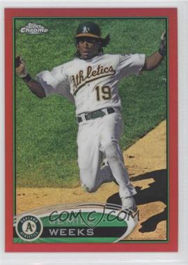 2012 Topps Chrome - [Base] - Red Refractor #99 - Jemile Weeks /25