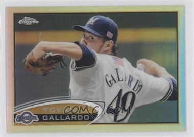 2012 Topps Chrome - [Base] - Refractor #142 - Yovani Gallardo