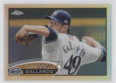 2012 Topps Chrome - [Base] - Refractor #142 - Yovani Gallardo