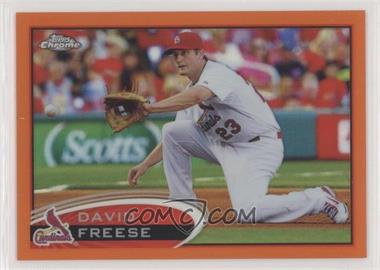 2012 Topps Chrome - [Base] - Retail Orange Refractor #104 - David Freese