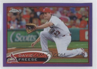 2012 Topps Chrome - [Base] - Retail Purple Refractor #104 - David Freese