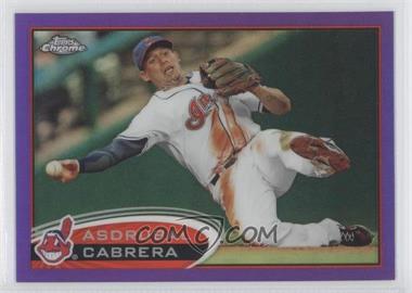 2012 Topps Chrome - [Base] - Retail Purple Refractor #128 - Asdrubal Cabrera