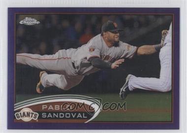 2012 Topps Chrome - [Base] - Retail Purple Refractor #139 - Pablo Sandoval