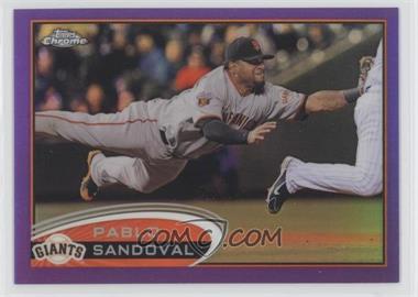 2012 Topps Chrome - [Base] - Retail Purple Refractor #139 - Pablo Sandoval