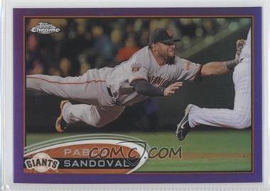 2012 Topps Chrome - [Base] - Retail Purple Refractor #139 - Pablo Sandoval