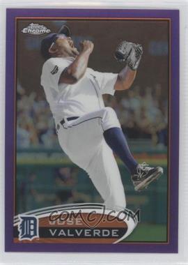 2012 Topps Chrome - [Base] - Retail Purple Refractor #16 - Jose Valverde