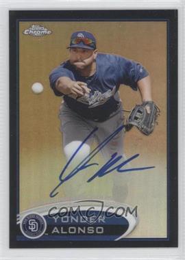 2012 Topps Chrome - [Base] - Rookie Autograph Black Refractor #101 - Yonder Alonso /100