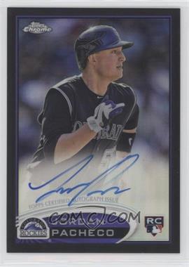 2012 Topps Chrome - [Base] - Rookie Autographs Black Refractor #161 - Jordan Pacheco /100