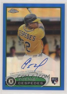 2012 Topps Chrome - [Base] - Rookie Autographs Blue Refractor #180 - Yoenis Cespedes /199