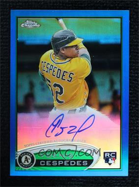 2012 Topps Chrome - [Base] - Rookie Autographs Blue Refractor #180 - Yoenis Cespedes /199