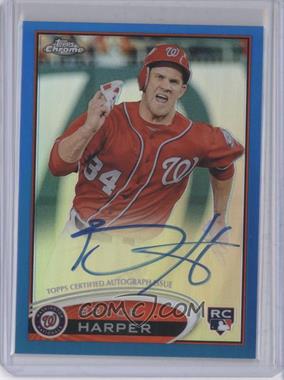 2012 Topps Chrome - [Base] - Rookie Autographs Blue Refractor #BH - Bryce Harper /199