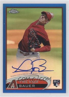 2012 Topps Chrome - [Base] - Rookie Autographs Blue Refractor #TB - Trevor Bauer /199