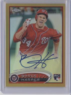 2012 Topps Chrome - [Base] - Rookie Autographs Gold Refractor #BH - Bryce Harper /50