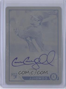 2012 Topps Chrome - [Base] - Rookie Autographs Printing Plate Black #178 - Collin Cowgill /1