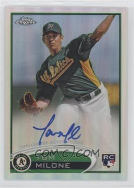 2012 Topps Chrome - [Base] - Rookie Autographs Refractor #169 - Tom Milone /499 [EX to NM]