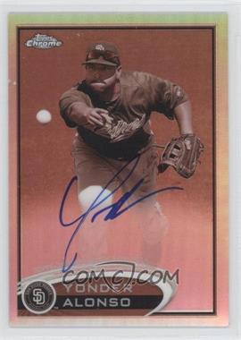 2012 Topps Chrome - [Base] - Rookie Autographs Sepia Refractor #101 - Yonder Alonso /75