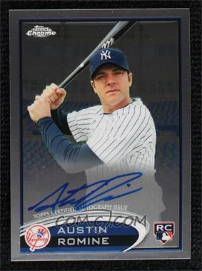 2012 Topps Chrome - [Base] - Rookie Autographs #156 - Austin Romine