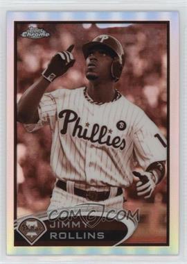 2012 Topps Chrome - [Base] - Sepia Refractor #15 - Jimmy Rollins /75