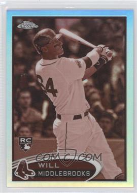 2012 Topps Chrome - [Base] - Sepia Refractor #197 - Will Middlebrooks /75