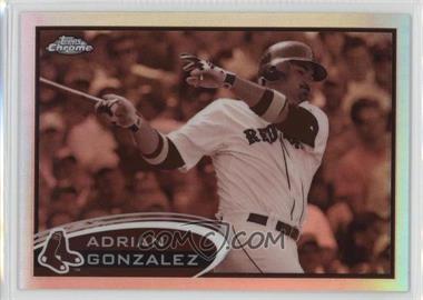 2012 Topps Chrome - [Base] - Sepia Refractor #20 - Adrian Gonzalez /75