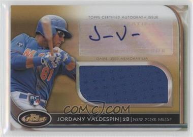 2012 Topps Finest - Autographed Jumbo Relic Rookies - Gold Refractor #AJR-JVN - Jordany Valdespin /50
