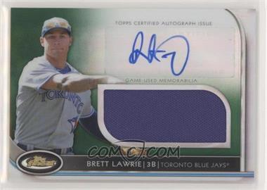 2012 Topps Finest - Autographed Jumbo Relic Rookies - Green Refractor #AJR-BL - Brett Lawrie /199 [EX to NM]