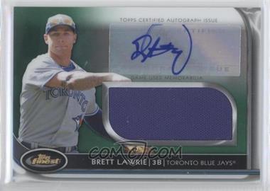 2012 Topps Finest - Autographed Jumbo Relic Rookies - Green Refractor #AJR-BL - Brett Lawrie /199