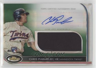 2012 Topps Finest - Autographed Jumbo Relic Rookies - Green Refractor #AJR-CP - Chris Parmelee /199