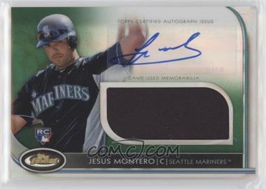 2012 Topps Finest - Autographed Jumbo Relic Rookies - Green Refractor #AJR-JM - Jesus Montero /199